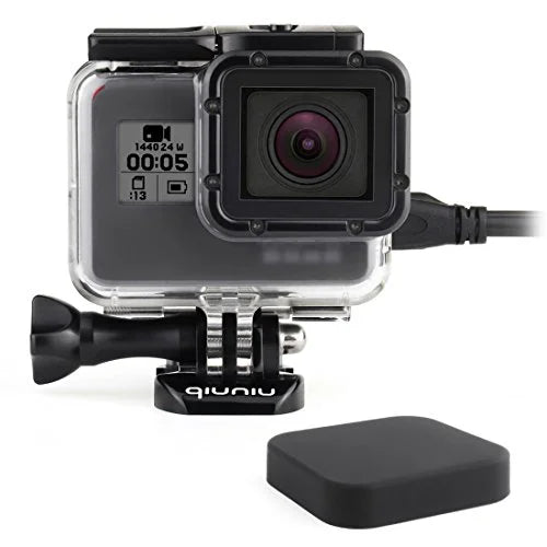 5 Transparent Case GoPro Protective Clear Camera 6 Needed Skeleton Side Open NOT for Lens Removal 7 Black Hero - Action - Housing