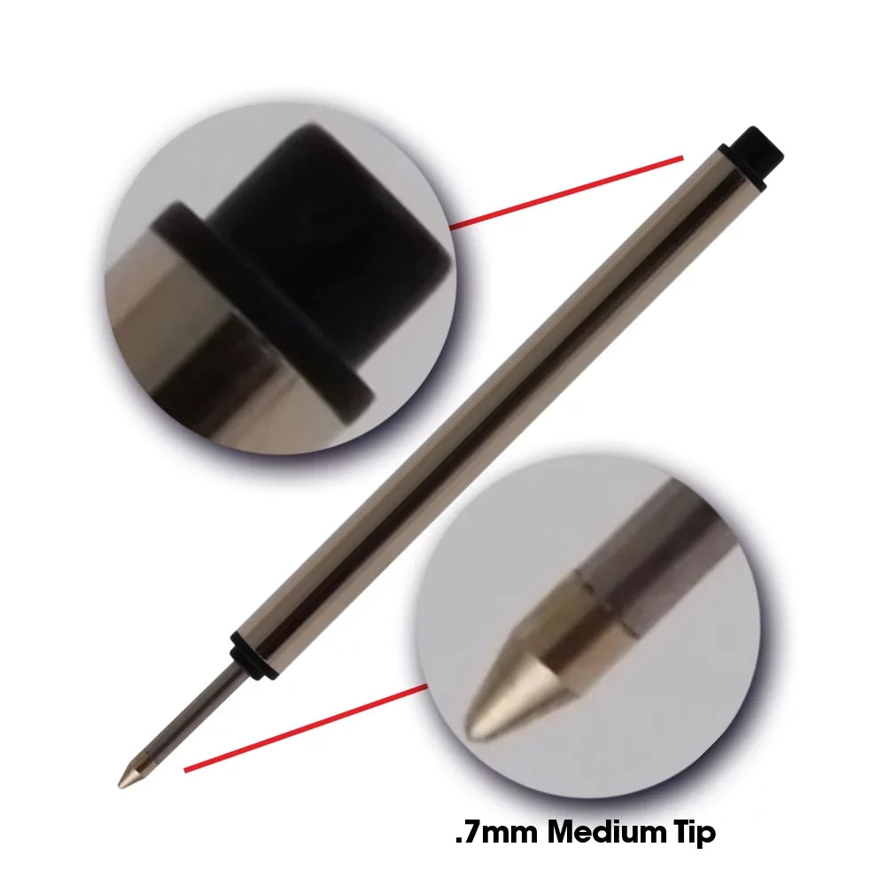 / for - Long Pen - Replacement Montblanc 3.84 Blue - Rollerball 97 mm 113778 Measures Refill Jaymo Capless in 12