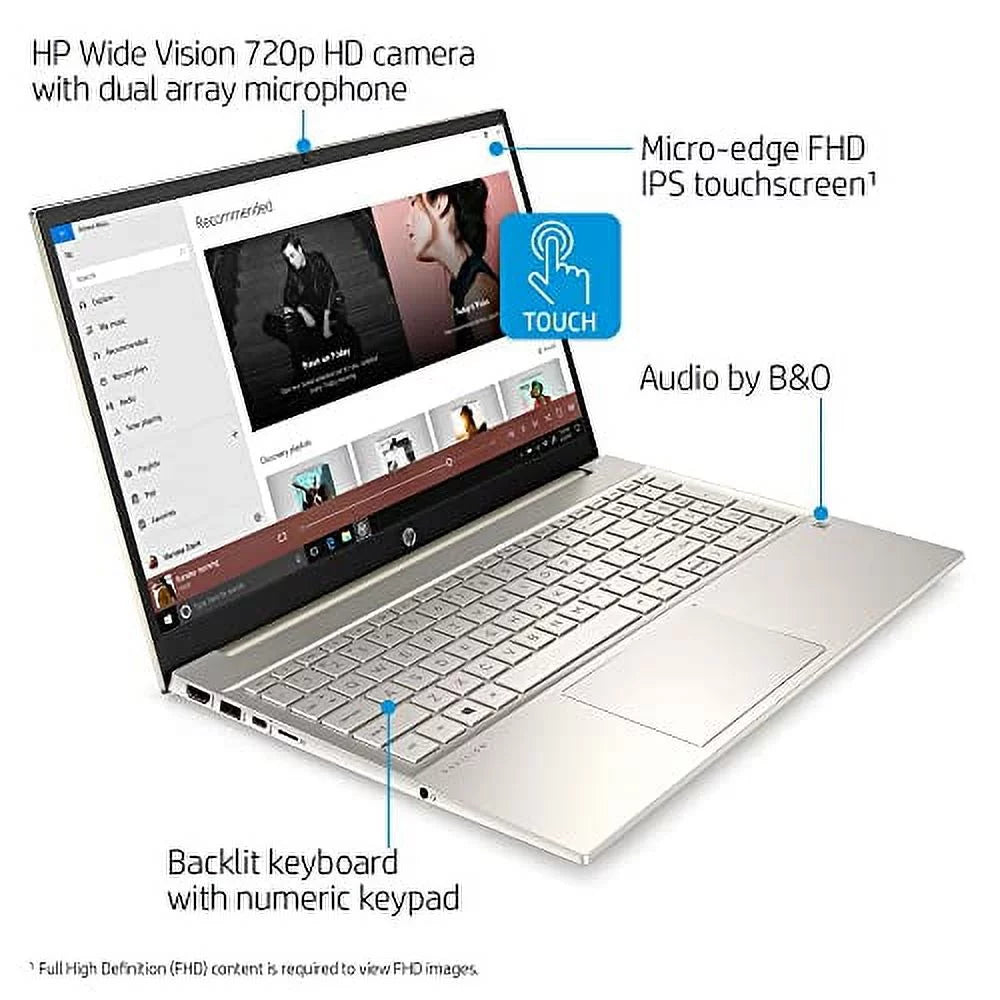 Windows RATZK Gen Xe USB 11th HP USB-C w/ Core DDR4 WiFi-6 15.6" NVMe 2TB Keyboard 64GB 32GB Iris 11 HDMI Laptop 2022 Graphics Touchscreen Bluetooth Pro SSD Backlit FHD i7-1165G7 Pavilion Intel