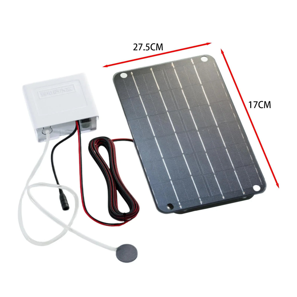 Solar for Aerator Pump Hydroponics Pump Powered Air Pond Air Pond Silent Solar Solar simhoa Pump,Aquarium Eco Oxygenator Friendly,6V