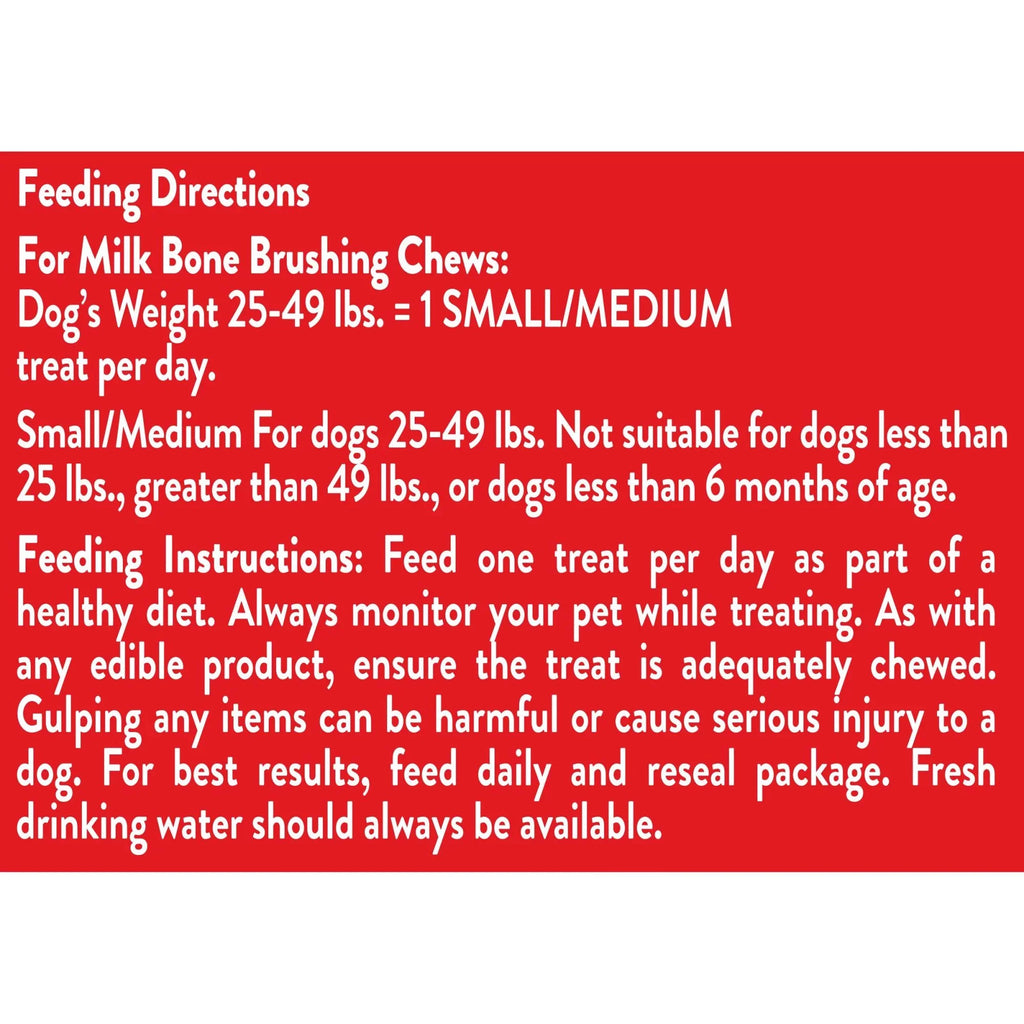 25 Daily Dog Oz. Brushing Small/Medium, Bones 19.6 Bag, Per Milk-Bone Treats, Dental Bag Chews