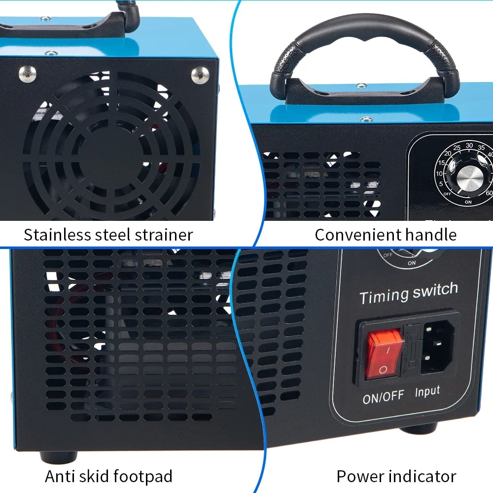 Glossy Steel Smoke, 41dB Kydely Powerful Ozone Room Ozone with Dust - Pollutants Finish & Eliminate Machine