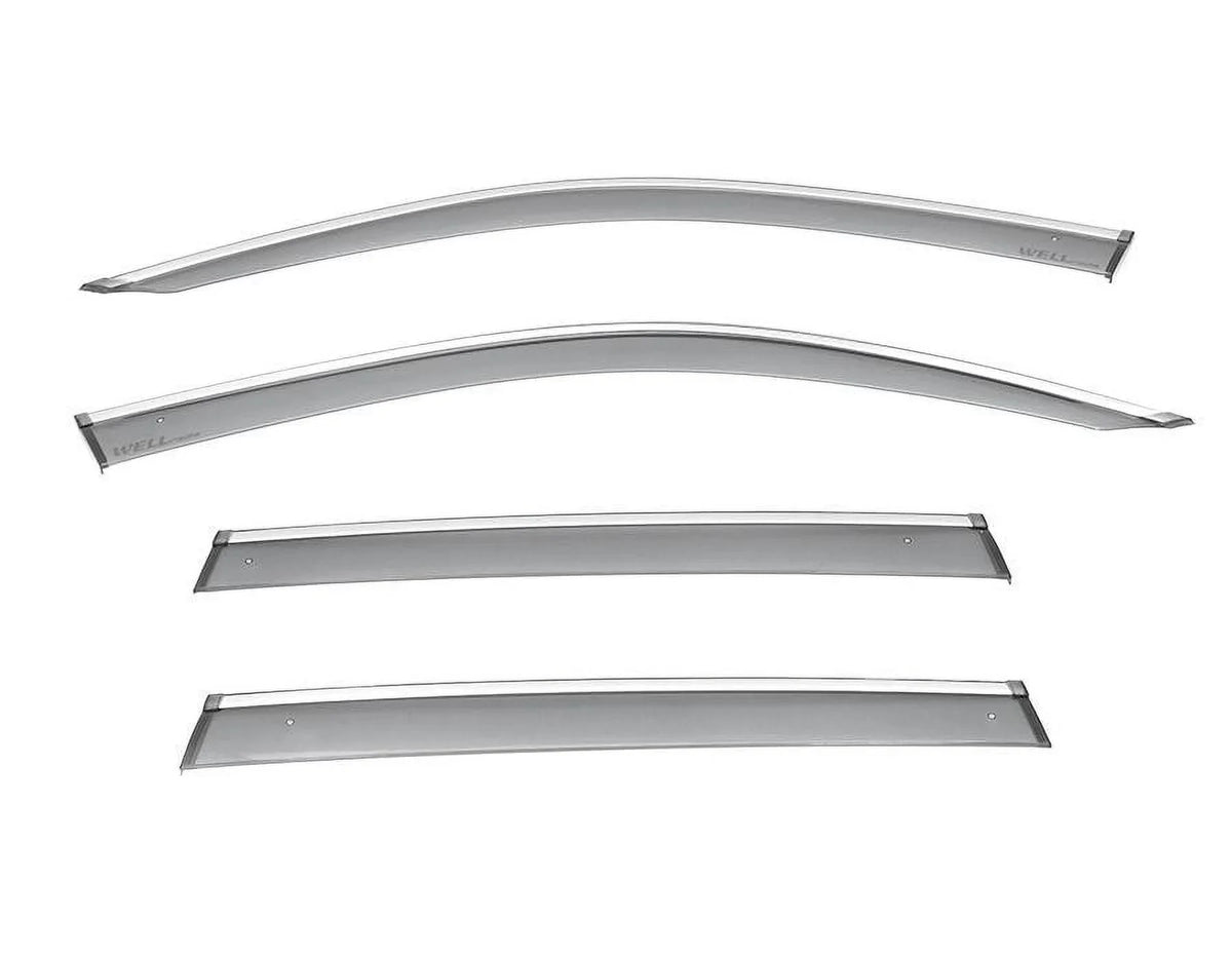 Wind 3-847BM018 / Chrome 2019 2024 2020 With 2023 Guard BMW Trim Rain 2021 G01 Window 2018 Side for Deflectors X3 2022 Wellvisors Visors