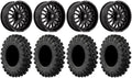 Mule 40" MotoRavage Wheels Kawasaki Tires Teryx XL ARC 18" Fuel Black