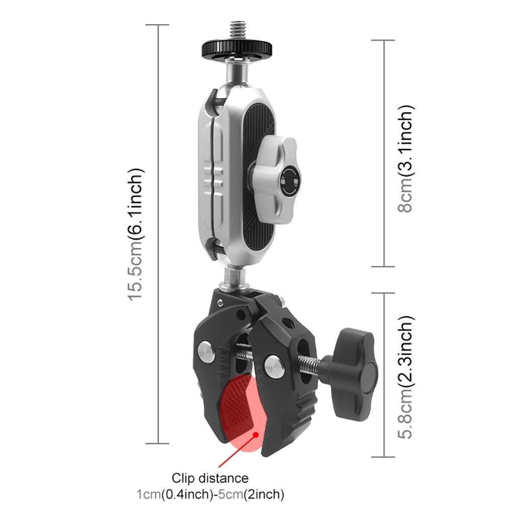 Ball AKASO, DJI, Camera Load Aluminum Handlebar - Capacity, with Head, 11/10/9/8/7, Adapter, Compatible Insta360 Bicycle Rotatable Hero Mount Dual Clamp 1.5kg Alloy Adapter,