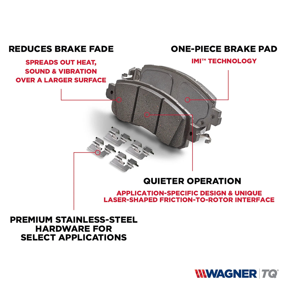 Wagner Brake 2011 Brake Fits HYUNDAI Set Pad Ceramic GENESIS, ThermoQuiet 2009-2014 Disc HYUNDAI select: EQUUS