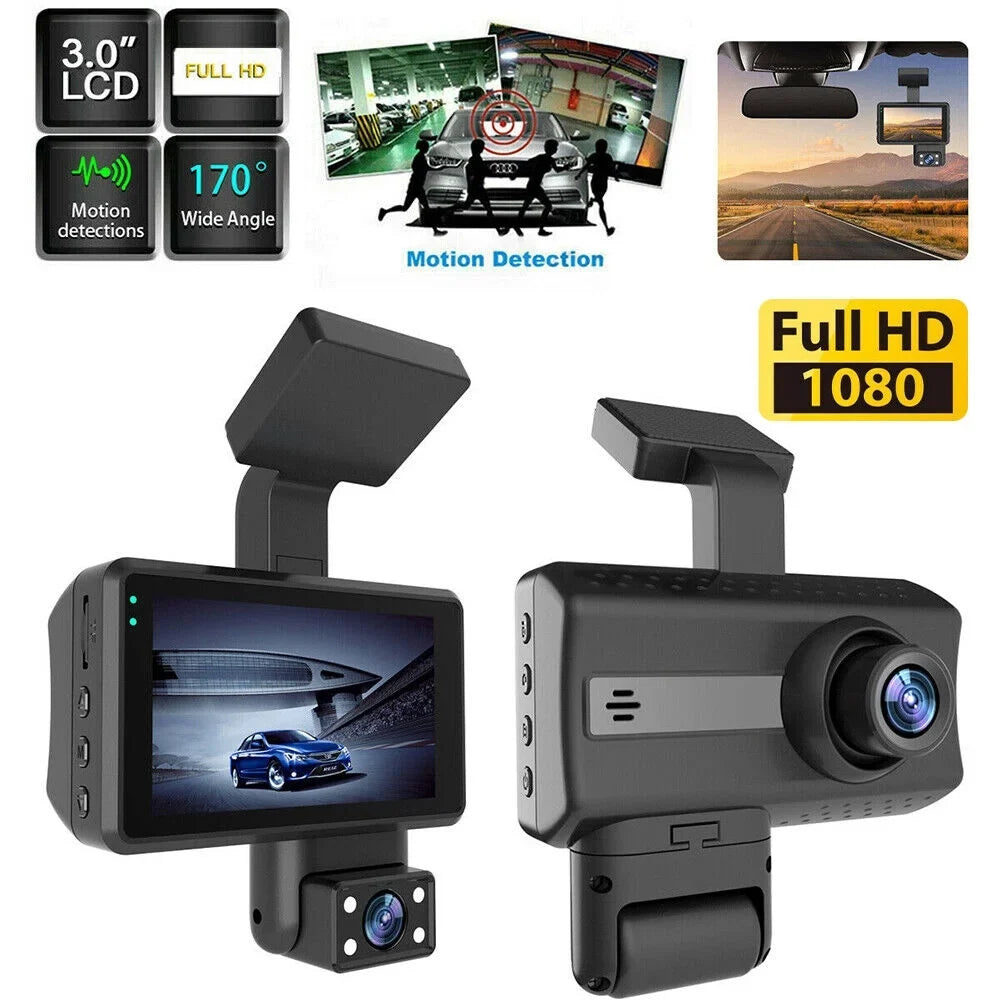 with Lens Front Recorder: Dash Camera DVR JahyShow Car Dual Rear Cam G and 1080P Sensor