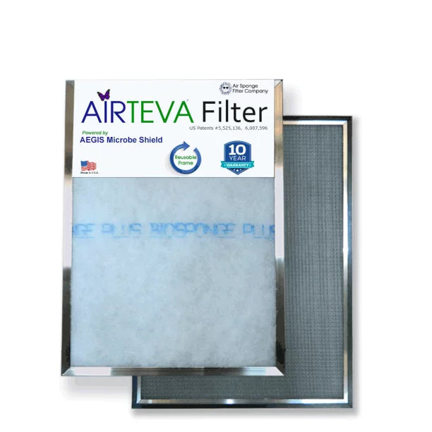 X Pad AC, (1) Filter With Biosponge Size: Actual Airteva Furnace 1/2 3/4" (20 Replacement x x Plus 1/2 24 19 x 1) 25
