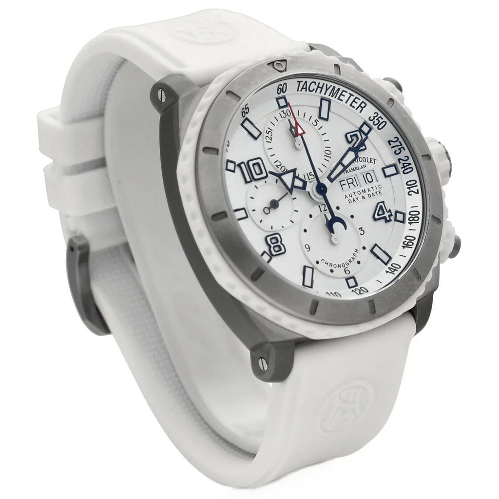 Ivory Rubber Armand Nicolet Steel Automatic Men's Stainless T616B-AG-9610B Watch