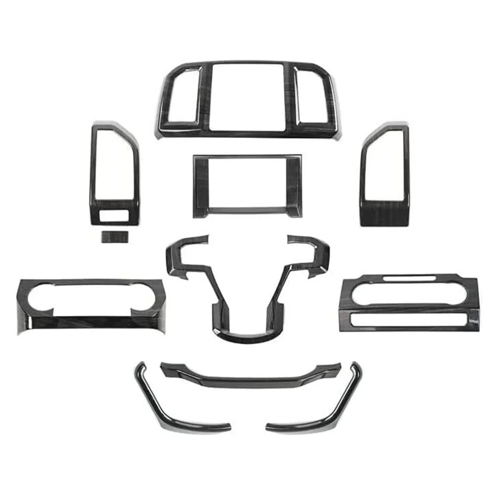 F150 Kit Black Accessories Teledu Console Center Cover 15+ Trim Interior Wood