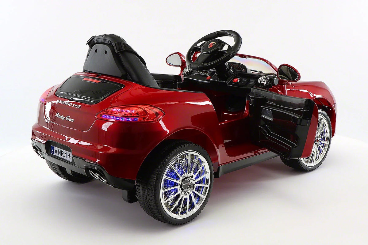 with Cherry Kiddie Ride-On Red Car Remote Parental R/C Kids 12V Roadster | Electric