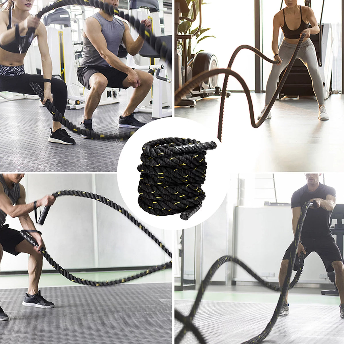 Ropes Building Workouts 49.2ft Rope Power Length, Body Jump for Mens/Womens Battle Muscle Strength Improve Total Rope NK Workout Skipping Heavy
