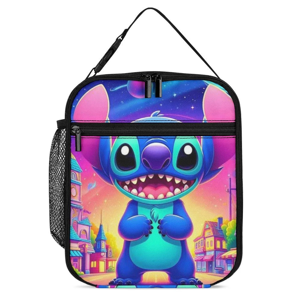 Kids Handbag Bento Thermal Boys Portable Girls Art Lilo School Lunch Bag Insulated Cooler Stitch Adult Office Tote Bag For