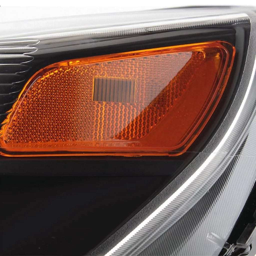 Projector 2013 Type 2011 2010 Chevy Headlight BLACK Set AKKON 2012 Headlamp 2014 Left For - Right 2015 Halogen Equinox &