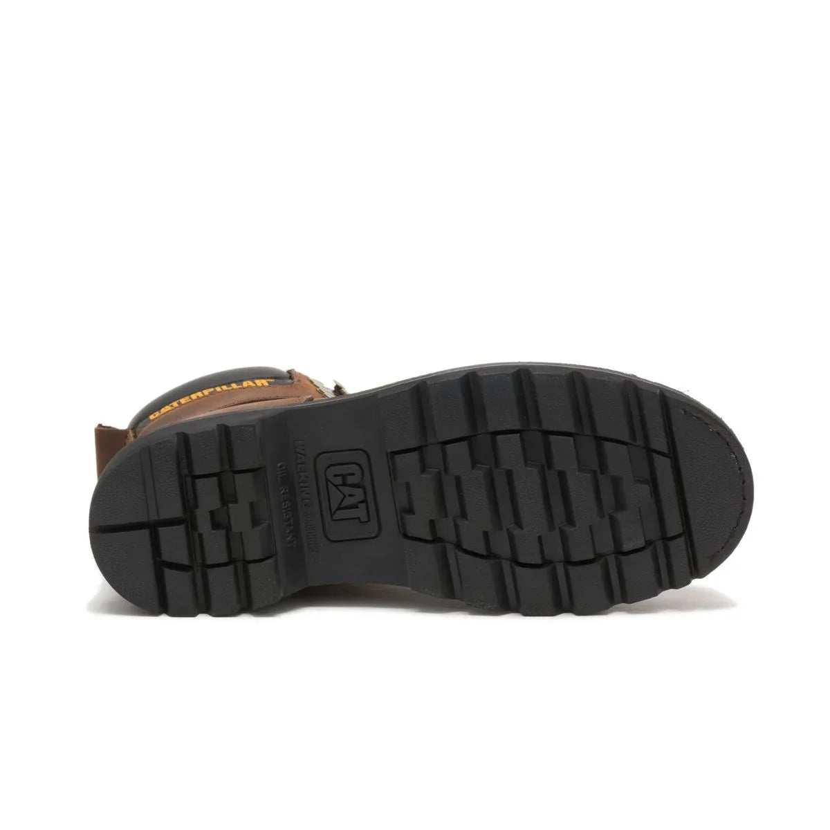 Men Work Caterpillar Brown Shift Second Boot Dark Steel Toe