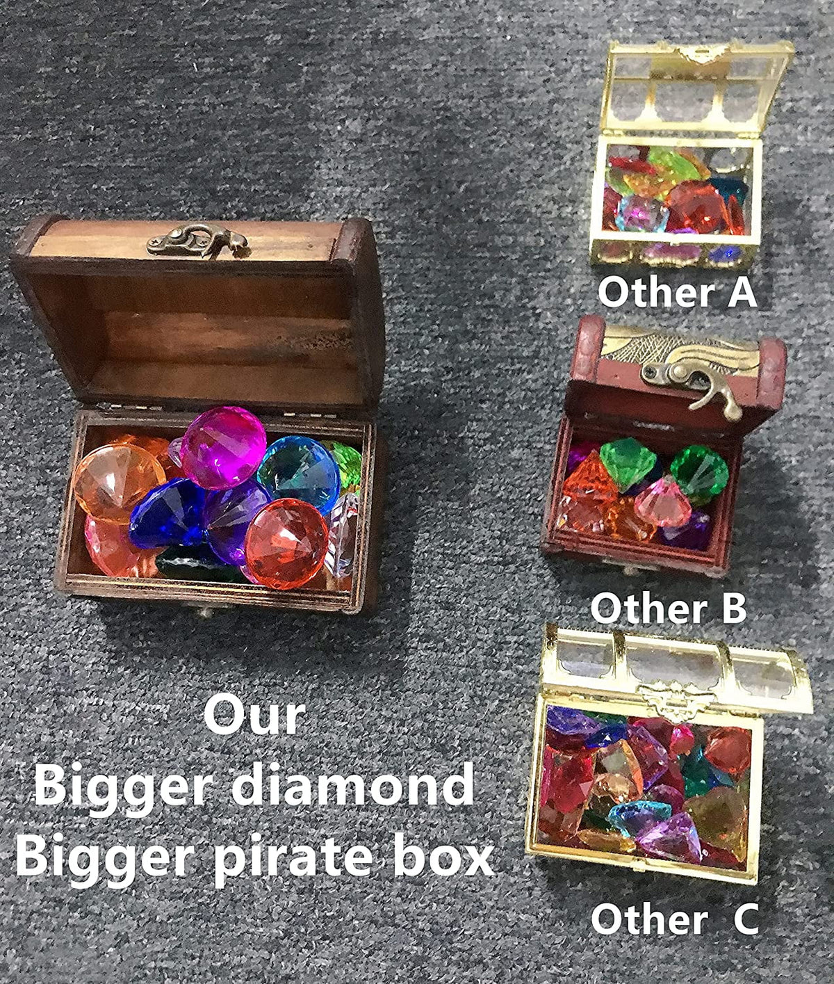 Diving Gift Pool Underwater Throw Chest 15 Dive with Toy Pirate Gem Colorful Box Big Treasure PUBGAMER Set Big Toy Diamond Toy Gem Diving Swimming Set Training
