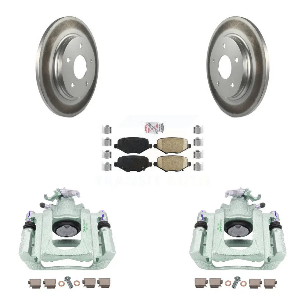 Caliper Single And C/V Ram Transit For 24 KCG-100689N Pads Auto 12 03 From With Rotors Coated Rear Disc 2012 Brake Kit Piston Ceramic Front