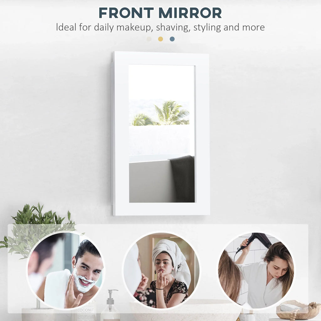 Cabinet, White kleankin Bathroom Mirror Wall Mounted Cabinet, Medicine