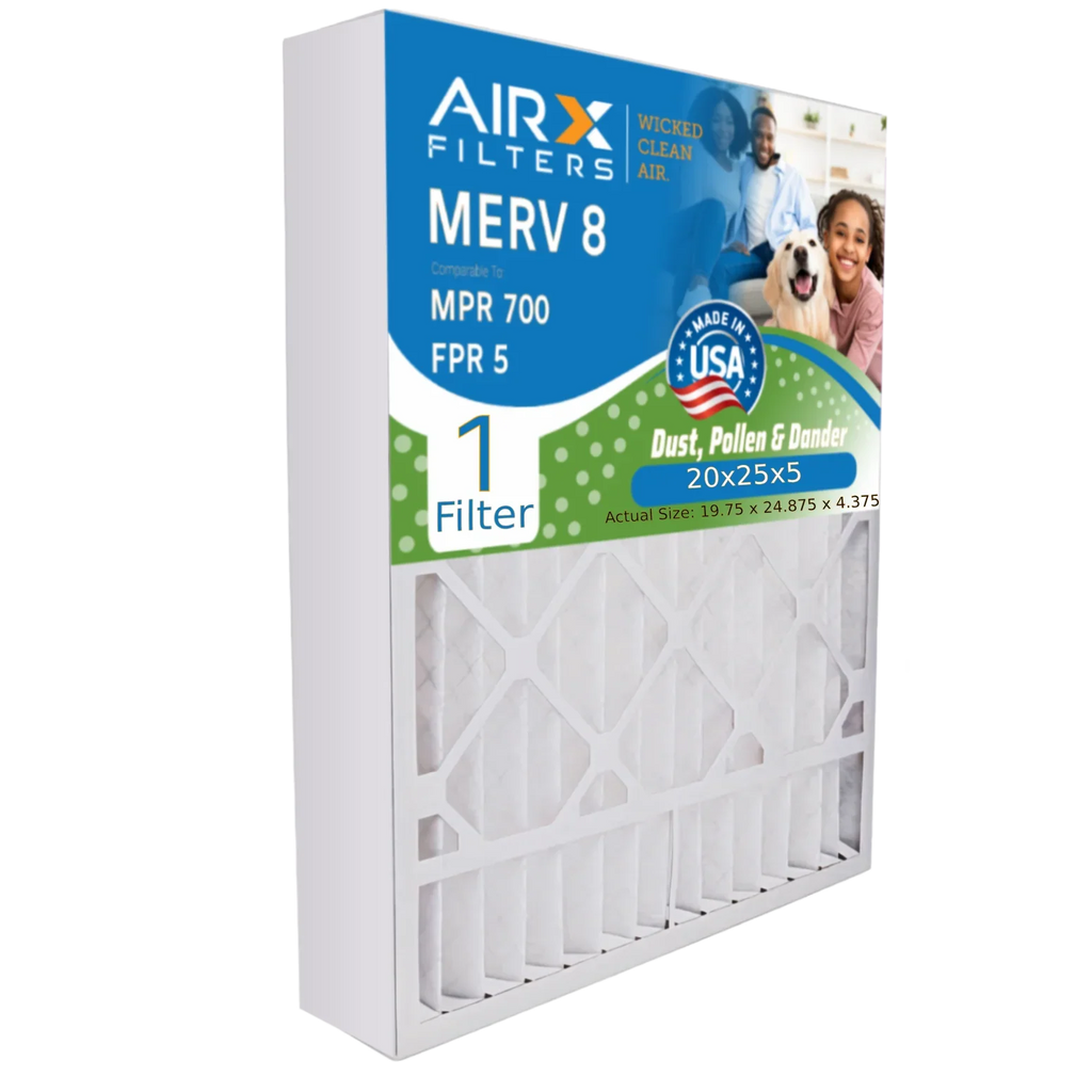 FC100A1037 with Compatible Comparable Premium CLEAN Made Air 1 by Filter MERV & 20x25x5 Single AIR. AIRX FPR 700 USA FILTERS 5 Honeywell Filter Furnace WICKED 8 Filter MPR 20x25x5 to