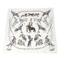 (Good) Silk HERMES Hermes Carre90 Pre-Owned 100% White Scarf