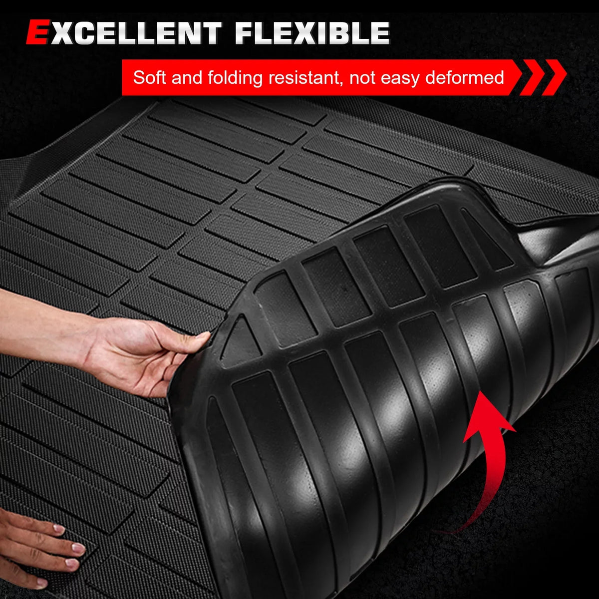 Carpets Molded Pad Compatible Mat Motorsports With Car All Protector Black Rear 3D Tray Honda Elastomer TPE Boot Liner HR-V, Weather Plastic Thermo 2023-2024 Cover Trunk Ikon Protection