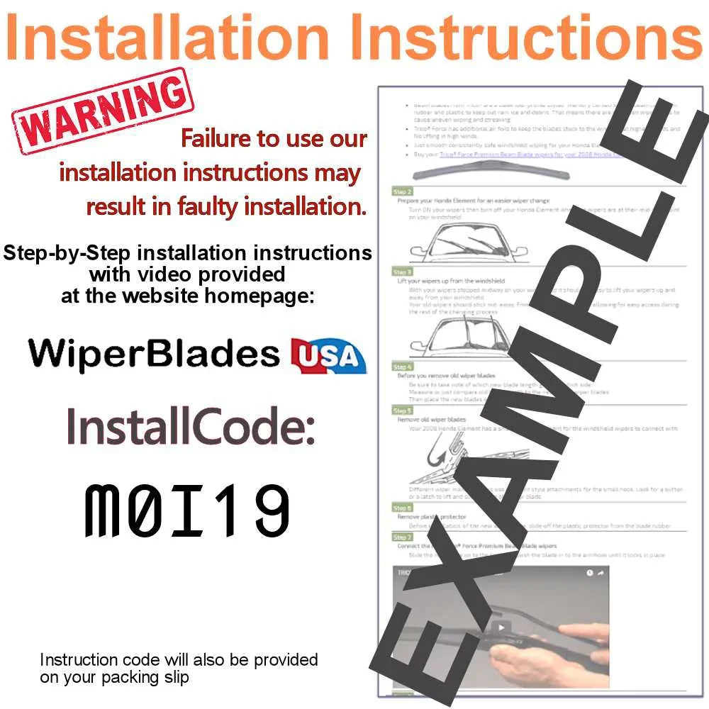 A4 Audi 2) Beam 2019 (Set Blade Wipers of