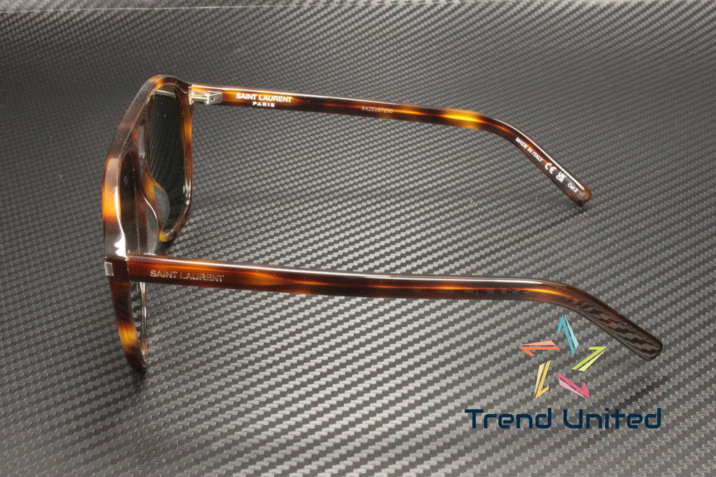 SAINT SL 58mm Women's Green 002 LAURENT DUNE Sunglasses Havana Pilot 596