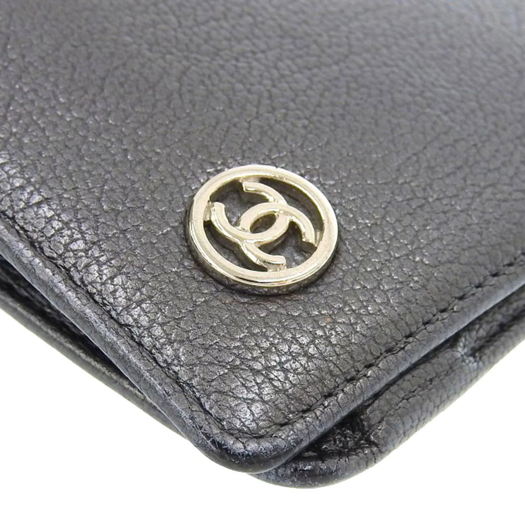 mark gray bi-fold Chanel CHANEL metallic seal 11 here long lambskin (Fair) with No. wallet Pre-Owned