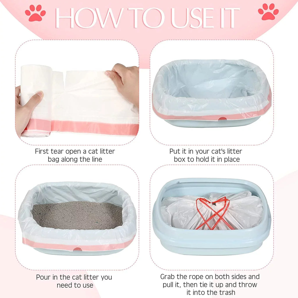 in Kitty Pan Heavy Box Liners Litter With Litter 18 30-Count Bags Large Kitty 31 x Box Liners Litter Cat Liners Box Thick Cat Litter Home Litter Drawstring Times Cat Bags Duty