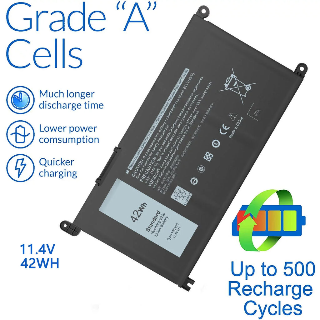 for 5482 5485 Dell Battery Laptop 7586 5491 2in1 Inspiron 3493 3310 YRDD6 42Wh