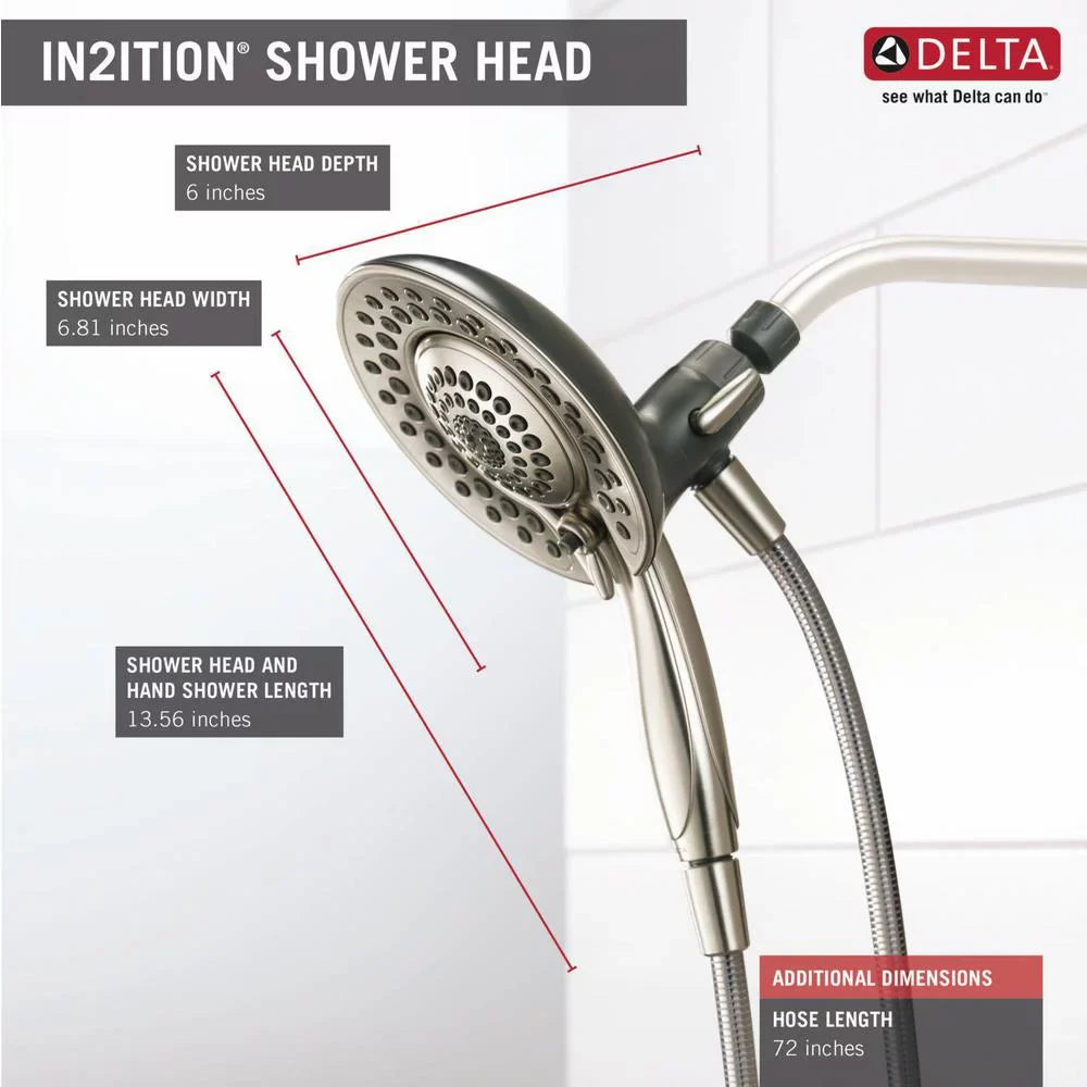 5-Mode Massage Shower In2Ition Faucet Delta Head Two-In-One