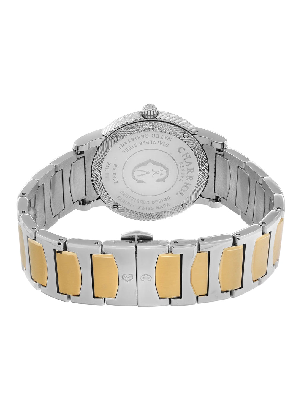 P40SY2.931.001 Watch Steel Two Charriol Quartz Silver Dial Men Parisii Tone