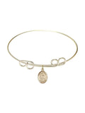 in Bangle Jogues Bracelet Gold-Filled Round 8 Loop inch St. Double Isaac w/