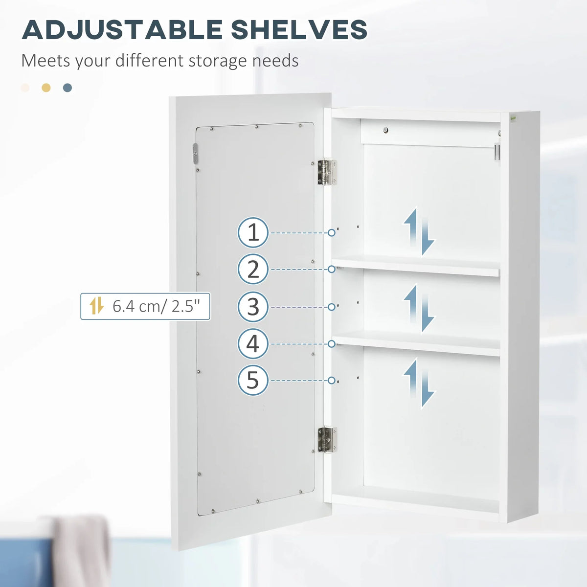 Cabinet, White kleankin Bathroom Mirror Wall Mounted Cabinet, Medicine