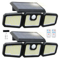 Motion Garage - Outdoor Waterproof 2500LM Lights Solar Remote Heads 3 Yard Yyton Flood Outside Sensor Packs) for Lights Lights 210LED with Security - Control (2