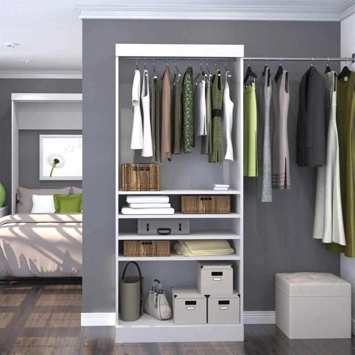 36" Unit Designs Atlin in Storage Corner White