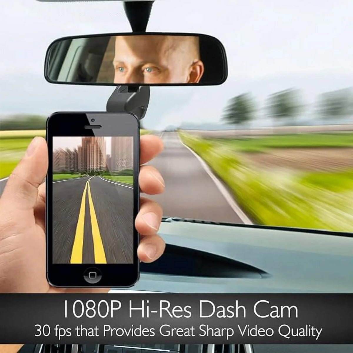 Wifi Upgraded Video HD Camera Dash Cam Car Dashboard Box Pyle Open - RED/BLACK - 1080p