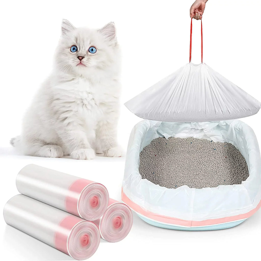 in Kitty Pan Heavy Box Liners Litter With Litter 18 30-Count Bags Large Kitty 31 x Box Liners Litter Cat Liners Box Thick Cat Litter Home Litter Drawstring Times Cat Bags Duty