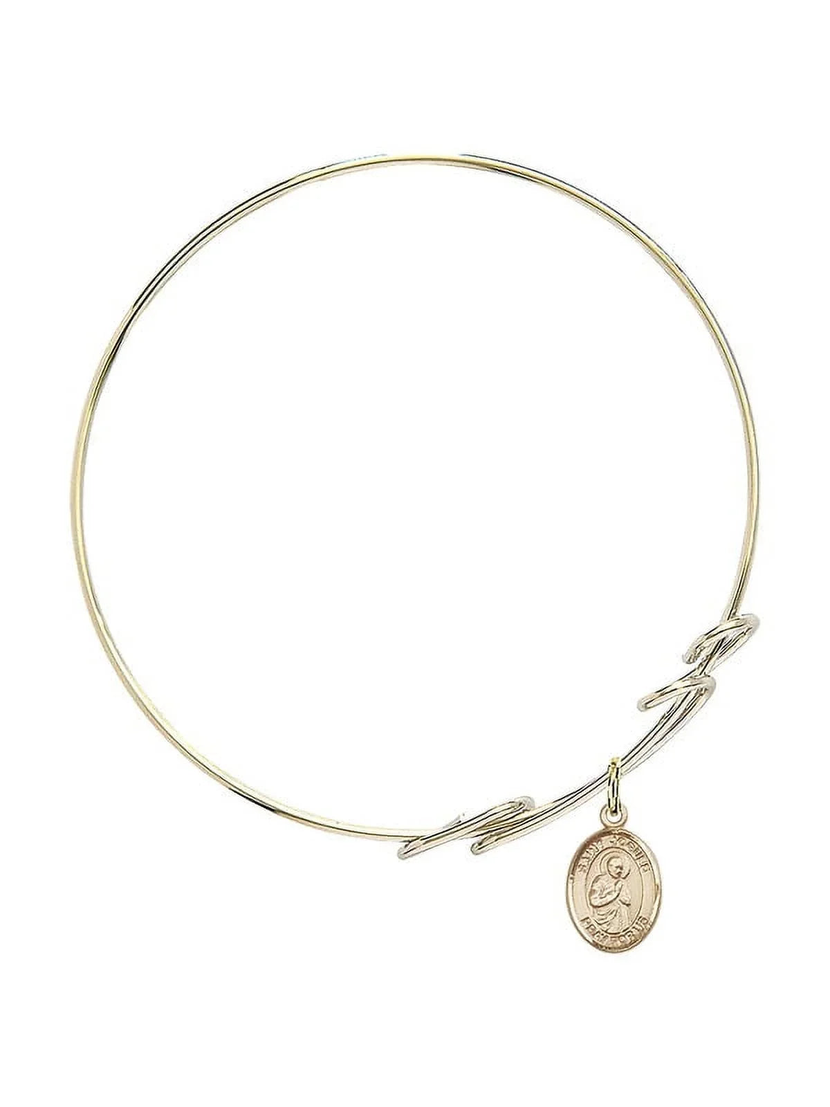 in Bangle Jogues Bracelet Gold-Filled Round 8 Loop inch St. Double Isaac w/