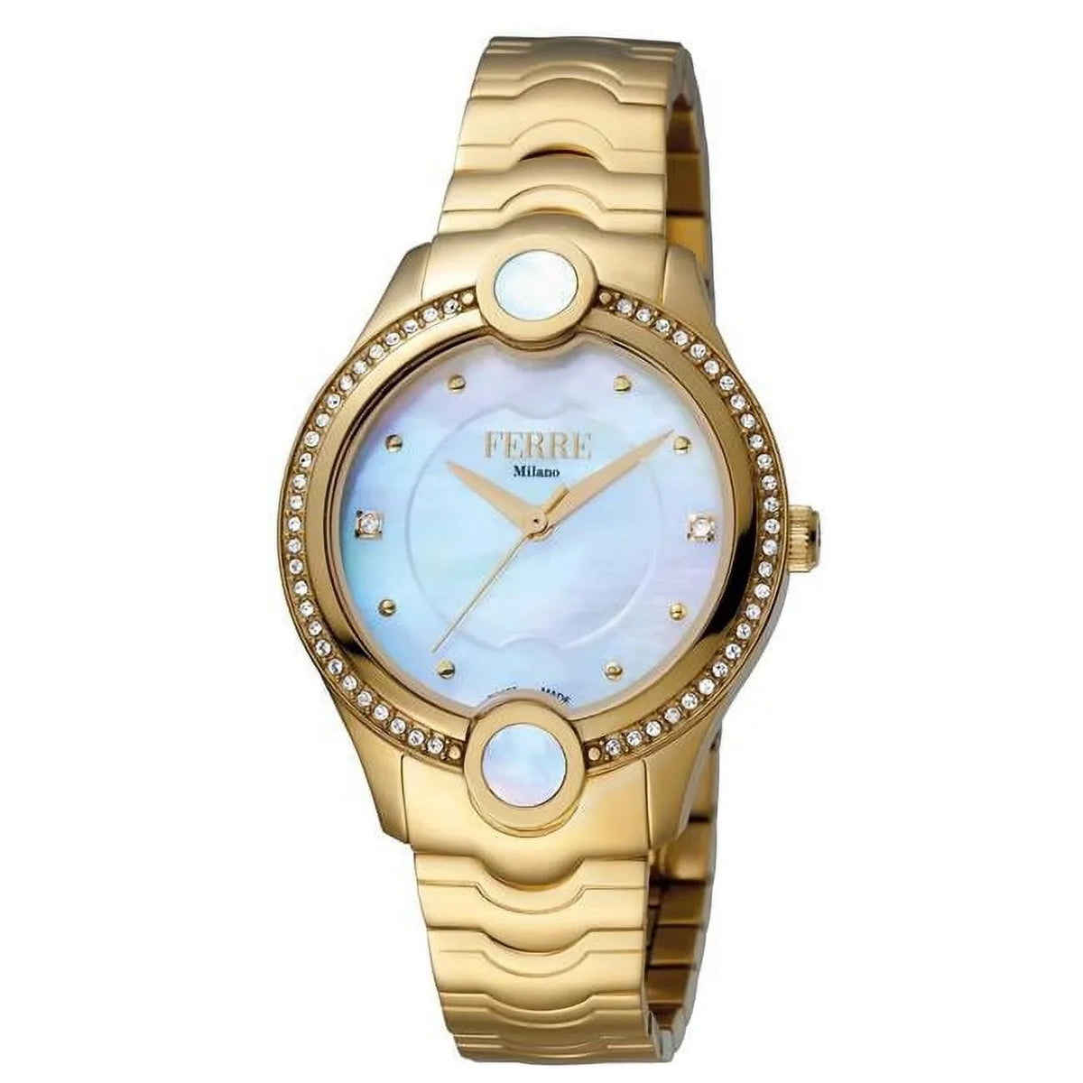 Watch with Dial Made Quartz Silver Bracelet Swiss Gold Womens