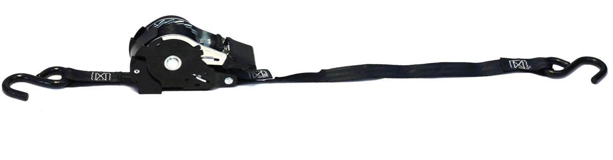 '- NO-RATCHETING Retractable x 12' with Coated Bikes: Tight Straps Straps Tie-Down Ratchet Motorcycles, for Ratchet 1" Pack Tiedowns Pickup & 20 | Retract Auto ATVs, Secure Hook Trailer S