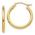 2mm for Adults 14kt Men Teens; Yellow and Earrings; Polished Gold for Hoop Tube Real Women and