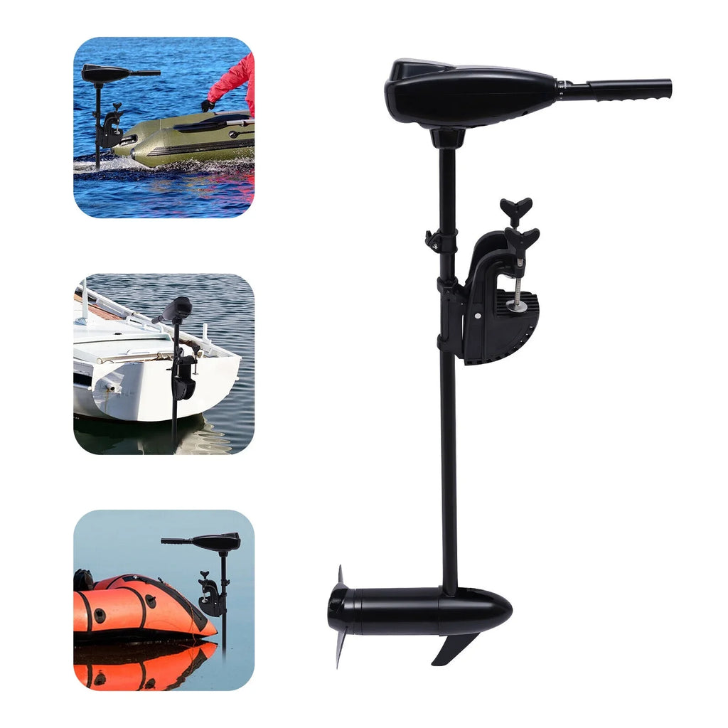 Electric Motor Fishing 1.2HpThrust Engine 80Lbs Motor Trolling Outboard 12V Boat