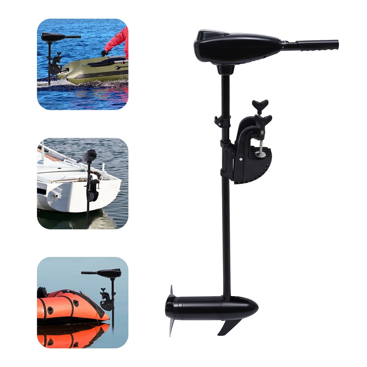 Electric Motor Fishing 1.2HpThrust Engine 80Lbs Motor Trolling Outboard 12V Boat