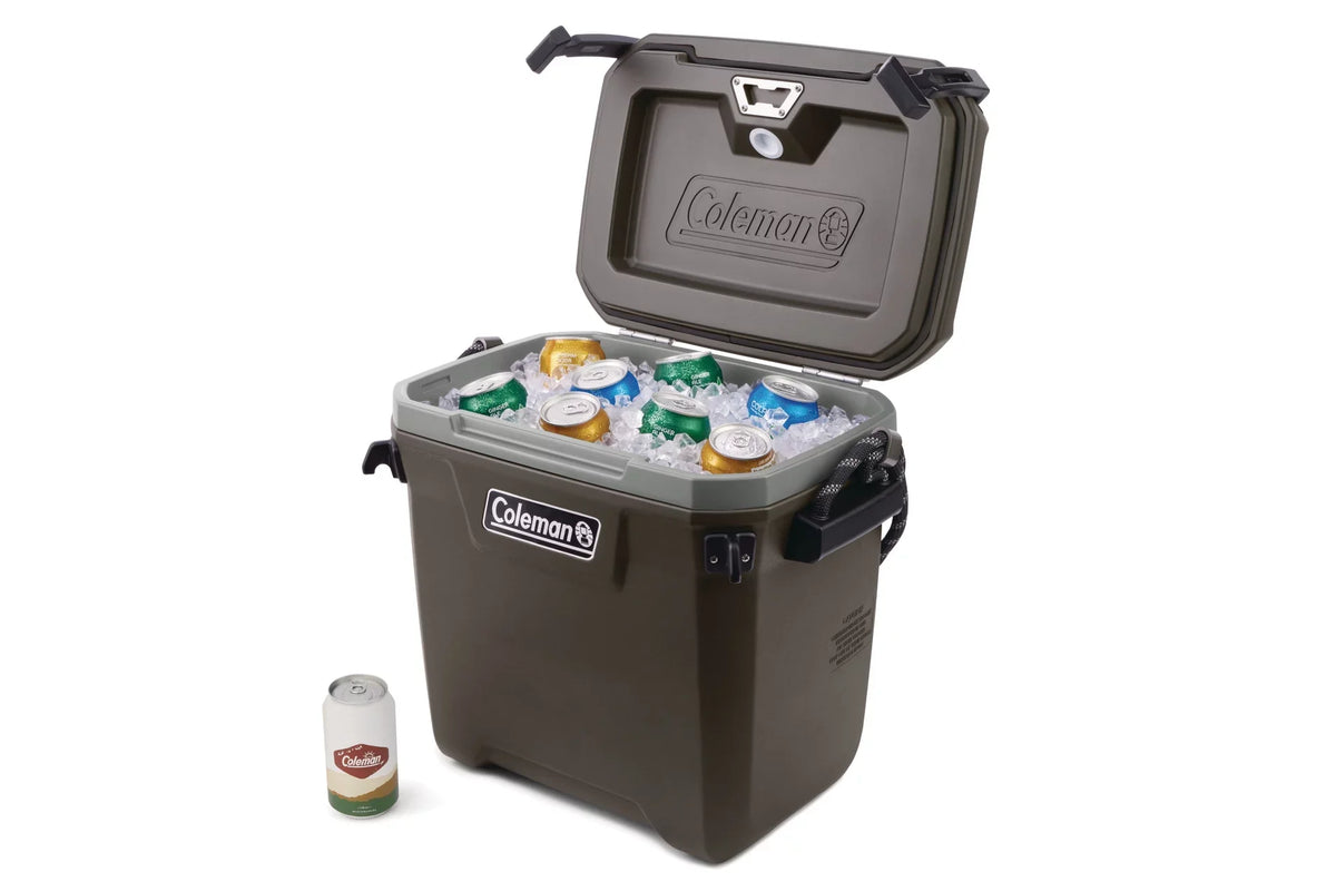 Ice Series Brown, Chest High Cooler, x 19.5" Convoy x'13.25" Performance 17.75"' Hard 28qt Coleman