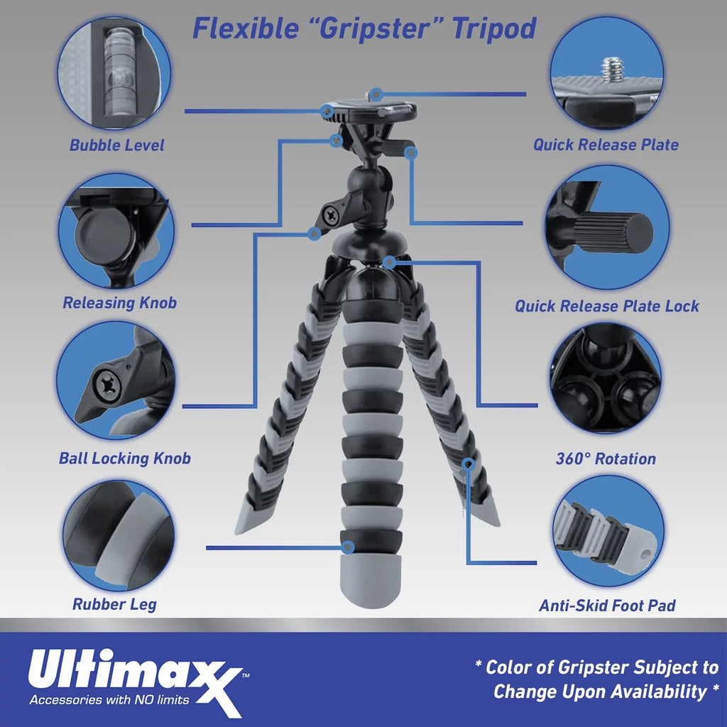 & Bundle / Multi-Adjustable 64GB Bundle) Mini Mount, Pipe Selfie-Stick Black MicroSDXC, Extreme HERO11 Grand More Ultimaxx (27pc Includes: GoPro Much - Bike