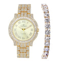 to blinged-Out Testament Glamour Beauty Luxury Classic-GLD) (L0504LA-T Iced Diamonds Out Timeless Women's True Crystal and Watch, a