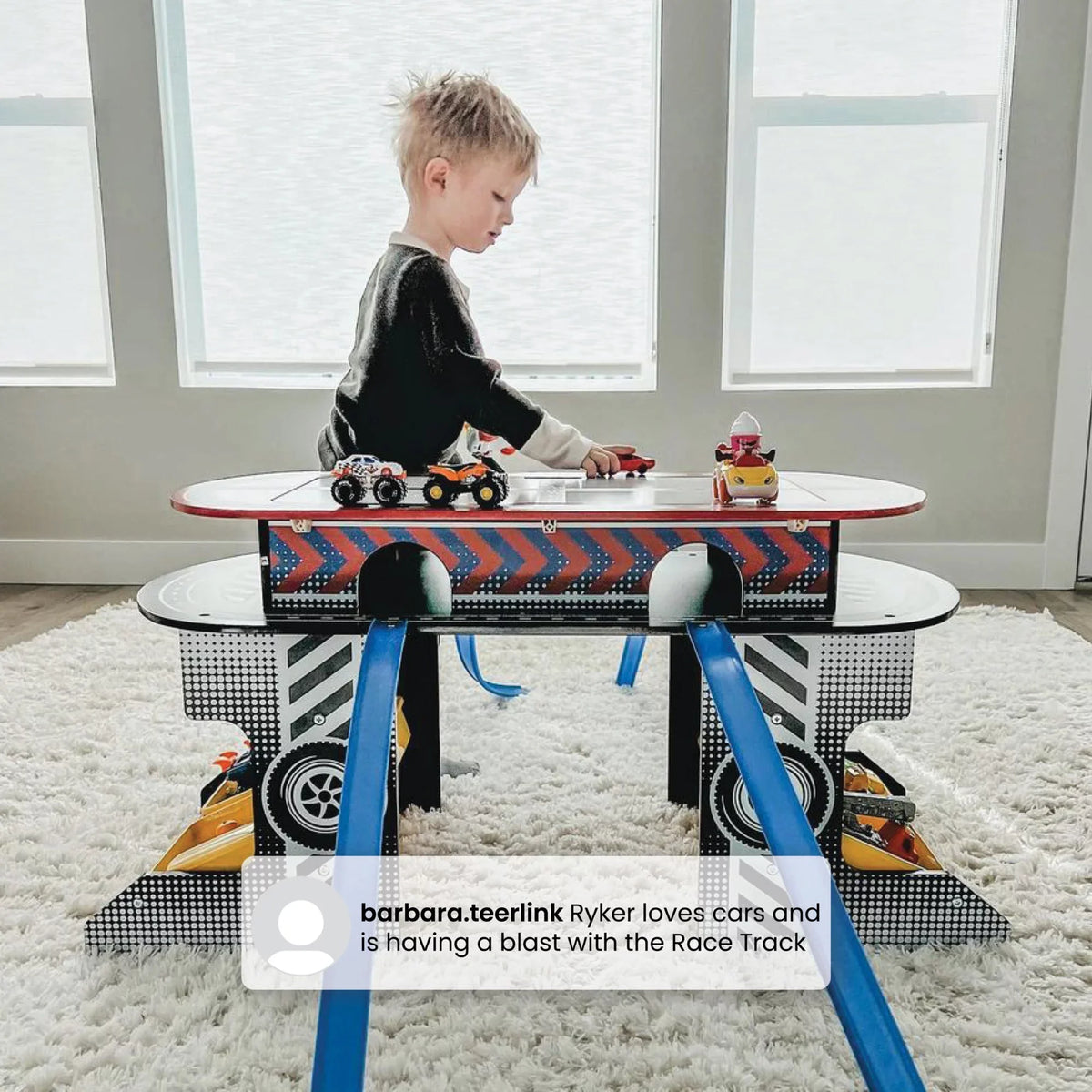 Track Toy Delta and Children Play Table Race Kids for Activity
