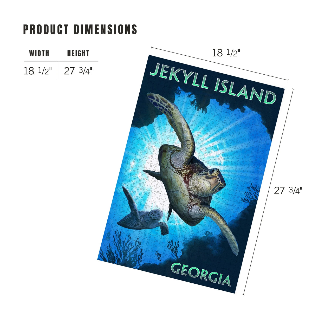 Lantern Georgia, Jekyll Diving 1000 Piece Puzzle, Turtle Jigsaw Press Island, Sea