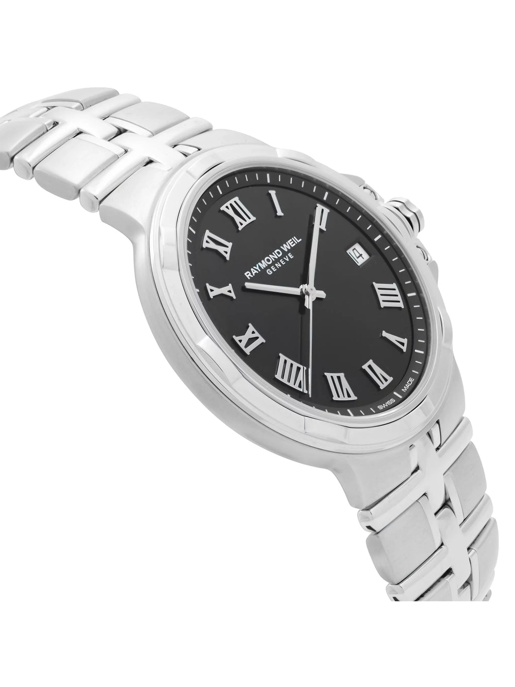 Dial Raymond Stainless Parsifal Watch 5580-ST-00208 Weil Black Quartz Mens Steel